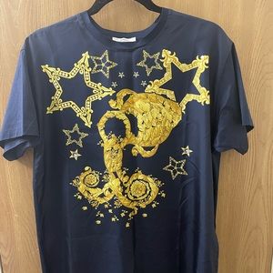 Limited edition rare silk Versace Aquarius T-shirt